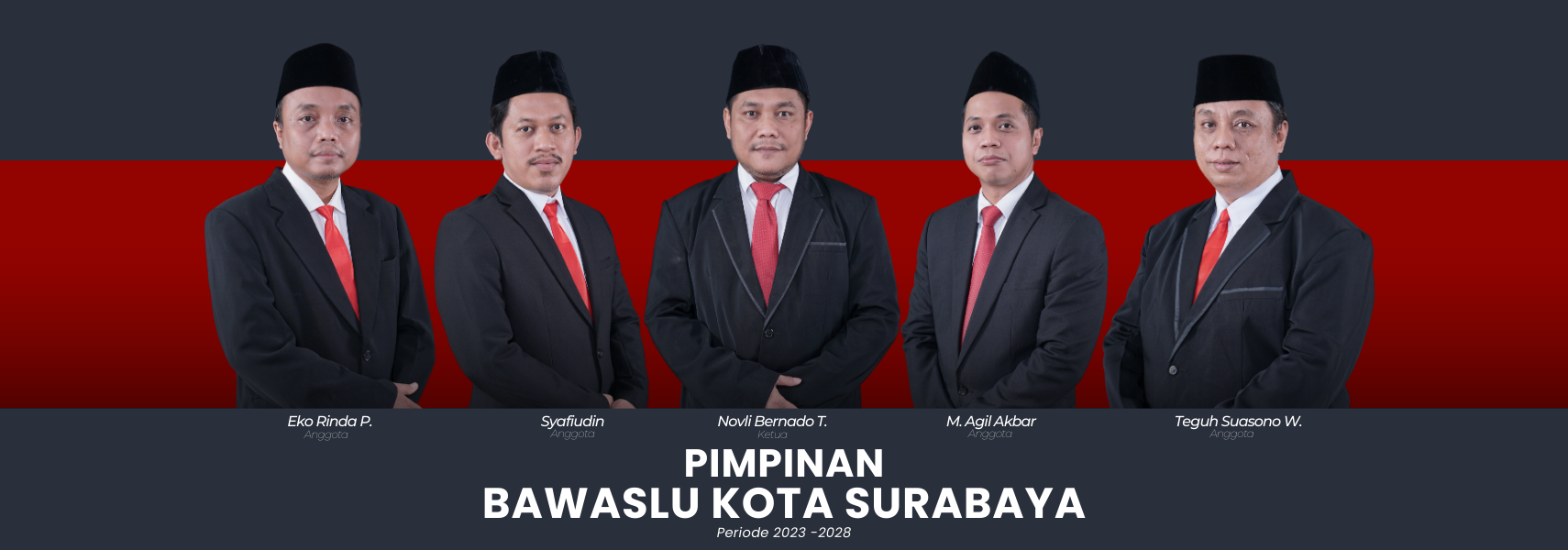Profil Pimpinan Bawaslu Kota Surabaya