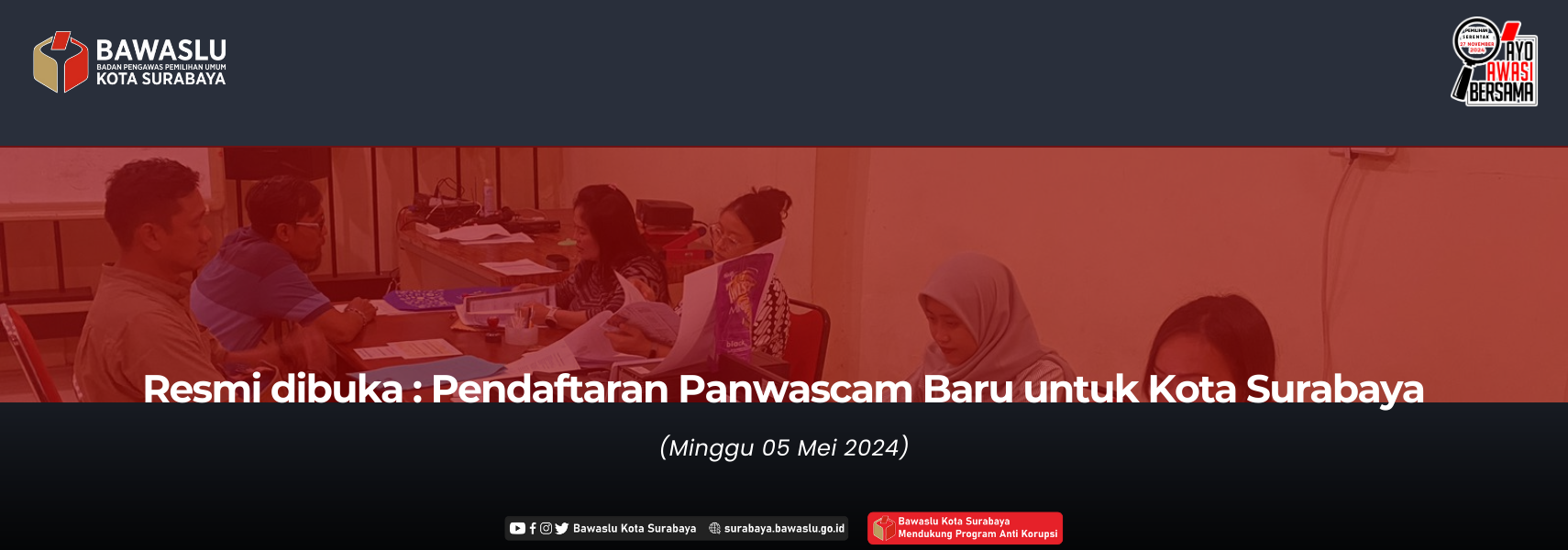 Rekrutmen Panwascam Pendaftar Baru 