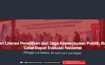 Tingkatkan Literasi Pemilihan dan Jaga Kepercayaan Publik, Bawaslu RI Gelar Rapat Evaluasi Nasional